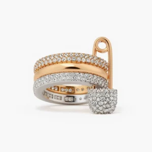 Gold Orbit Twin Ball Ring 18KT - FKJRN18K10320