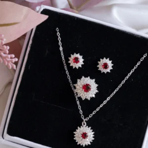Zircon Red Flower Set